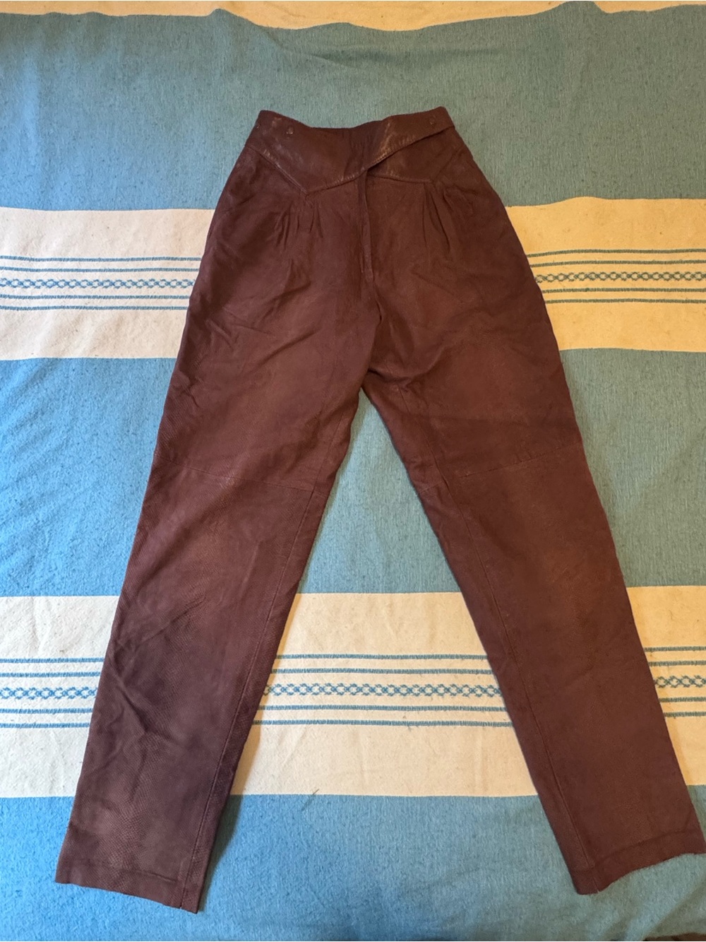 Vintage Snakeskin Leather Pants